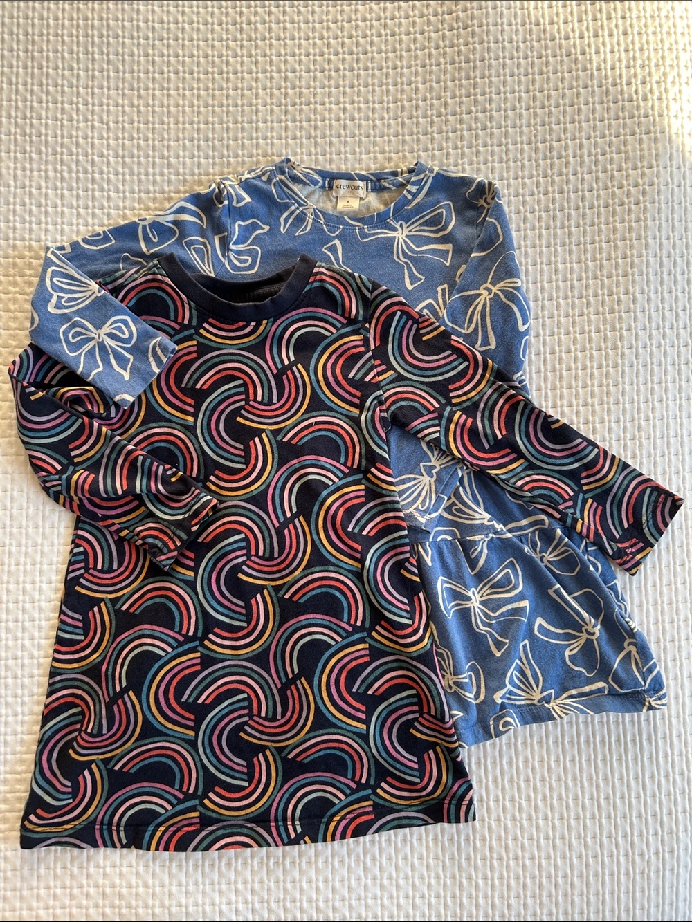 Hanna Andersson & crewcuts Girls' Long Sleeve Dress Bundle Size 4